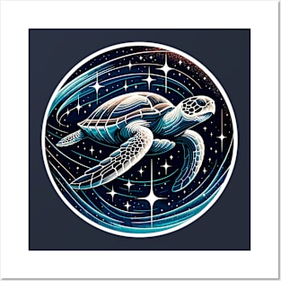 Space turtle Posters and Art